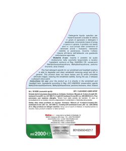 Rhütten Lavavetri Profumato Spritz 2L - Detergente Parabrezza Liquido