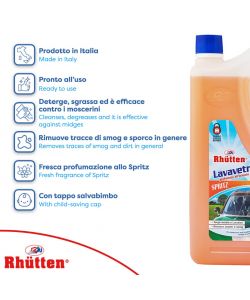 Rhütten Lavavetri Profumato Spritz 2L - Detergente Parabrezza Liquido