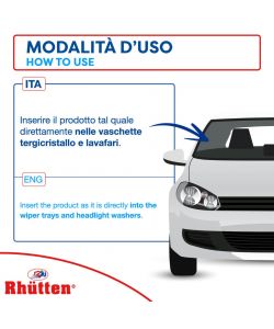 Rhütten Lavavetri Profumato Spritz 2L - Detergente Parabrezza Liquido