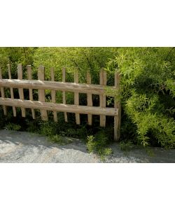 Alce Mini Recinzione Nocciolo 2pz 115x30/50H cm per Giardino
