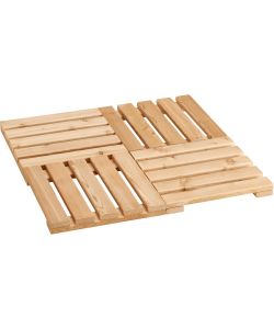 Alce Mattonelle in Larice 34x34xH4 cm Confezione 4 Pezzi Fai-da-te