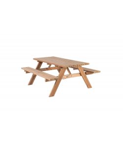Tavolo Bellavista Pic Nic Legno Conifera 177x153 H76 Ambrato