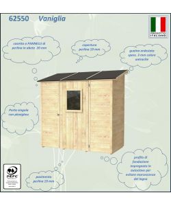 Casetta Vaniglia Addossata 207X102 Cm Psf Pefc