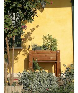 ALCE Giardiniera Rialzata 81x44xh80 cm color castagno da pavimento