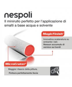 Nespoli Minirullo Microcrater 11cm - 2 Ricambi Pittura Superfici Lisce