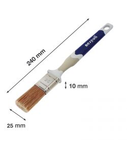 Nespoli Pennello Piatto SoftTouch 25 mm per Legno Manico Ergonomico