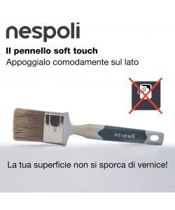 Nespoli Pennello Piatto SoftTouch 25 mm per Legno Manico Ergonomico