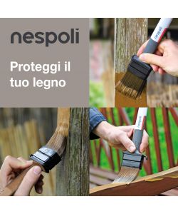 Nespoli Pennello Piatto SoftTouch 25 mm per Legno Manico Ergonomico