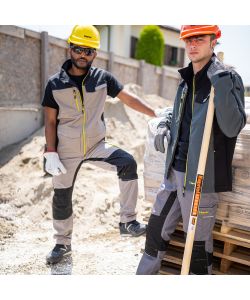 Kavir Pantalone da lavoro verde e nero L