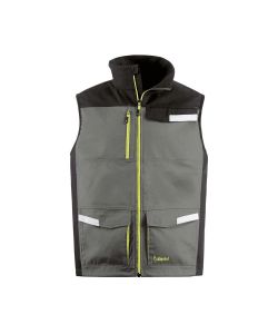 Gilet multitasche grigio M - Tessuto misto poliestere/cotone - Rifrangente