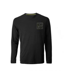 KAPRIOL T-Shirt Maniche Lunghe Enjoy Nera Taglia M in Cotone Riciclato