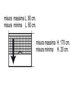 Zanzariera Verticale in Alluminio Marrone - 80 x 170 cm