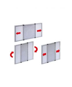 Zanzariera Estensibile - Argento - 70 x 50 cm