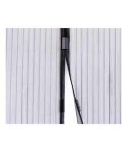 IRS Zanzariera Magnetica Riducibile 140x240 cm Grigio - Poliestere, Facile Montaggio