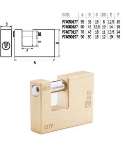 Lucchetto Ottone Mm 55 Serrande City Iseo