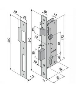 Serratura Inf.Legno              015.70.00.0 Welka