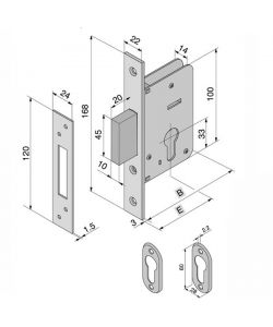 Serratura Inf.Legno              020.60.00.0 Welka