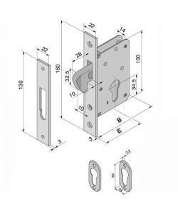 Serratura Inf.Legno              025.50.00.0 Welka