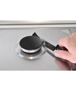 Spazzola per Angoli Grigia in Metallo 23cm - Fessure e Spazi Ristretti