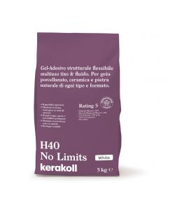 Kerakoll Colla H40 No Limits Bianco 5kg - Collante Gel Multiuso Strutturale