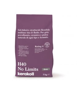 Kerakoll Colla Universale H40 Grigia 5kg - Gel adesivo Flessibile Multiuso