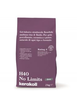 Kerakoll Colla H40 No Limits Grigio 2kg - Gel-Adesivo Strutturale Multiuso