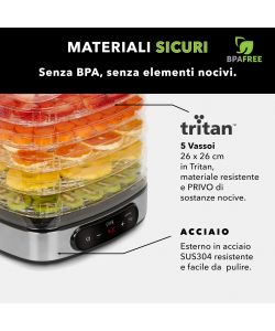 Essiccatore Verticale Dry V Vivo - Acciaio - 5 Cassetti