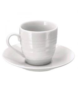 Tazza Caff� Porcellana Linee Pz 6 Ad