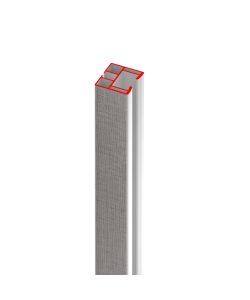 Binario scorrimento per porte a soffietto PVC 180 cm grigio tessuto