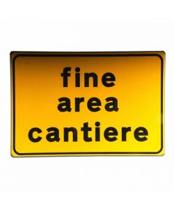 Cartello Stradale Fine Area Cantiere 60X40      3G