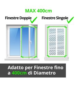 Innoliving Guarnizione Finestra Condizionatore Portatile Bianco 100x400 cm