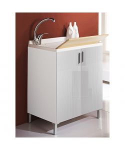 Savini Lavatoio Mobile 2 Ante Bianco Nordico - Asse Lavaggio - 60x50cm