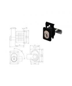 Omr Serratura per Mobili - Nero - 23x32 mm