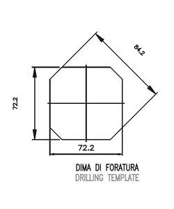 OMR Serratura per Mobili Nera con Maniglia e 2 Chiavi 85x85 mm