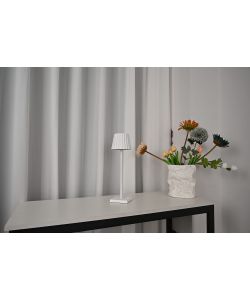 Lampada LED Touch Ricaricabile Wireless Bianca 220lm 3,5W - 15x14x42cm