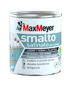 MaxMeyer Smalto Satinato all'acqua Poliuretanico Bianco Ghiaccio 0,125 l