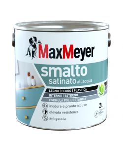 MaxMeyer Smalto Satinato all'acqua Poliuretanico Marrone 2 l