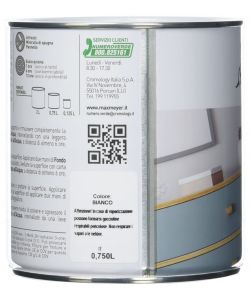Max Meyer Smalto Satinato Bianco 0,75 l - Vernice per Legno, Ferro e Plastica