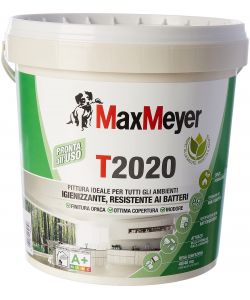 Max Meyer Pittura Murale Igienizzante T2020 Bianca 4L - Alta Copertura Opaca