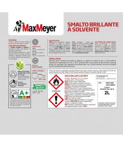 MaxMeyer Smalto Solvente Brillante Bianco R9010 - 2 l