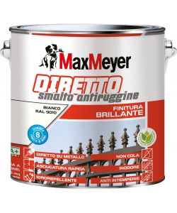 MaxMeyer Smalto Antiruggine Brillante Bianco R9010 2L per Interni Esterni