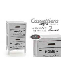 Cassettiera Decor in Legno Bianco 4 cassetti