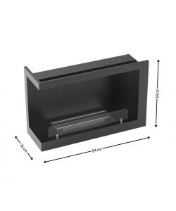 GMR Inserto Camino a Bioetanolo - Apertura Lato Sinistro - 84x26x54 cm