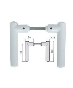 Ghidini Maniglia Minny Nylon Bianco Lucido Porte Interne - Quadro 8 mm