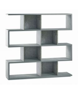 Libreria Modulare H150 L150 Kit Cemento Cemento 144X150X38 Cm