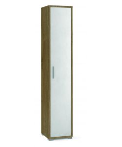 Colonna 1 Anta H199 L38 Kit Noce Stelvio Ossido Bianco 199X39X41 Cm