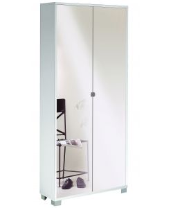 Mobile 2 ante specchio in kit 190 x 83 x 29 cm Bianco Fiammato
