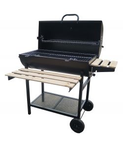 C&BBQ Barbecue rettangolare con mensola laterale 106x64x94 cm acciaio