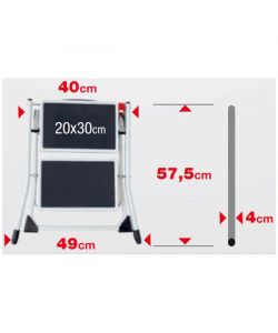 Facal Sgabello Pieghevole Nino in Acciaio 2 Gradini - h 43 cm