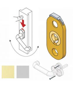 Disec Blocca Martelline Ovale Silver 65x30 mm Serratura Sicura